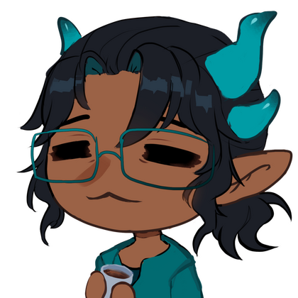i'm always tired zzz mintywyvern (my sona) holding a coffee while looking sleepy